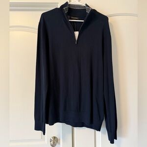 NWT Banana Republic Cotten and Cashmere Blend Quarter Zip Sweater